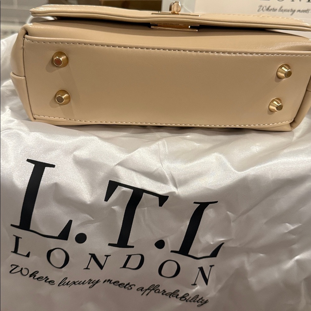 Tan Quilted Satchel - Picture 7 of 7